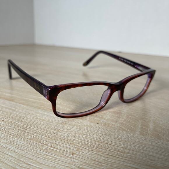 Ray-Ban RB5187 2442 Tortoise Shell Red Purple Eyeglasses 50-16-140 FRAMES ONLY - Picture 1 of 8